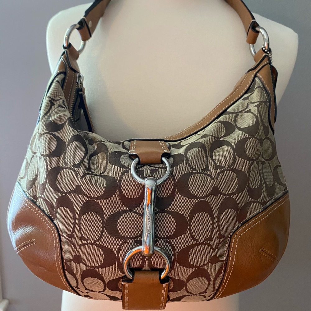 Coach Hobo - Signature Brown Logo